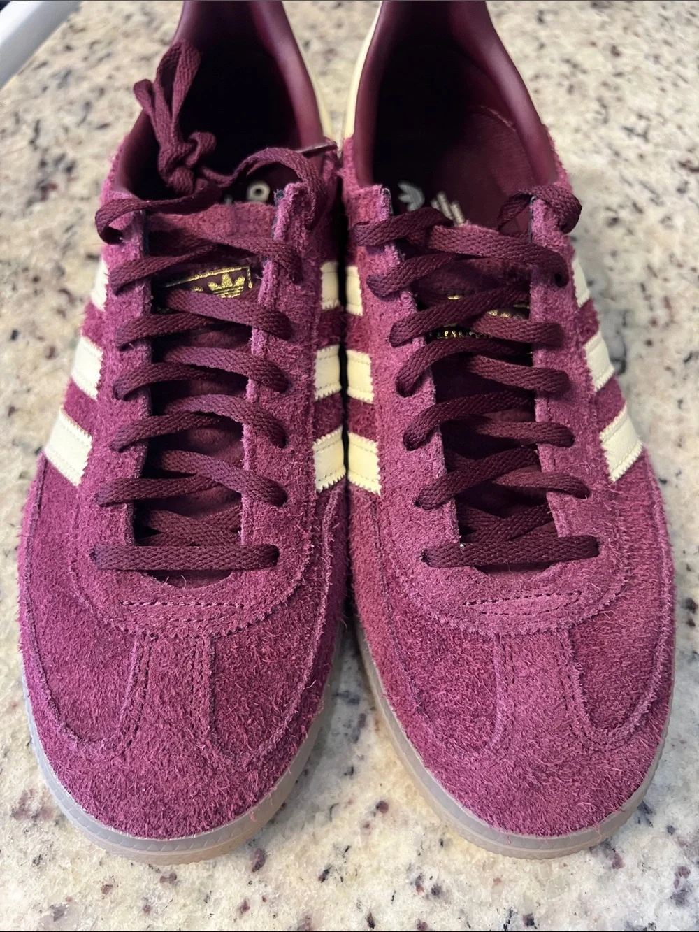Adidas Handball Spezial Maroon and Cream 9